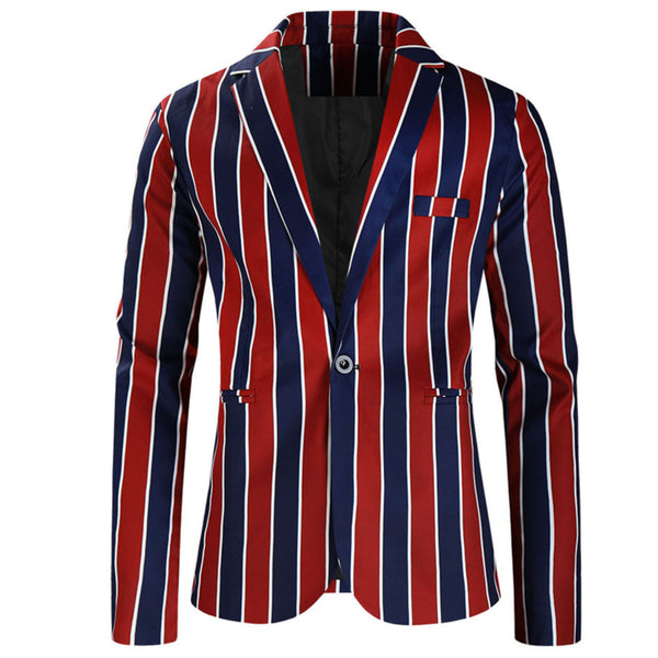 Men's Vintage Striped Blazer #X311