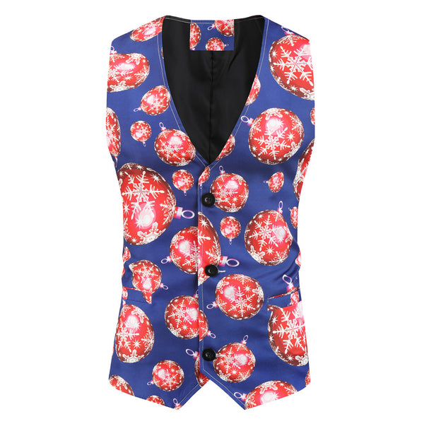 Men's Christmas Bold Print Vest #MJ029