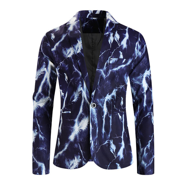 Men’s Lightning Print Blazer #X1210