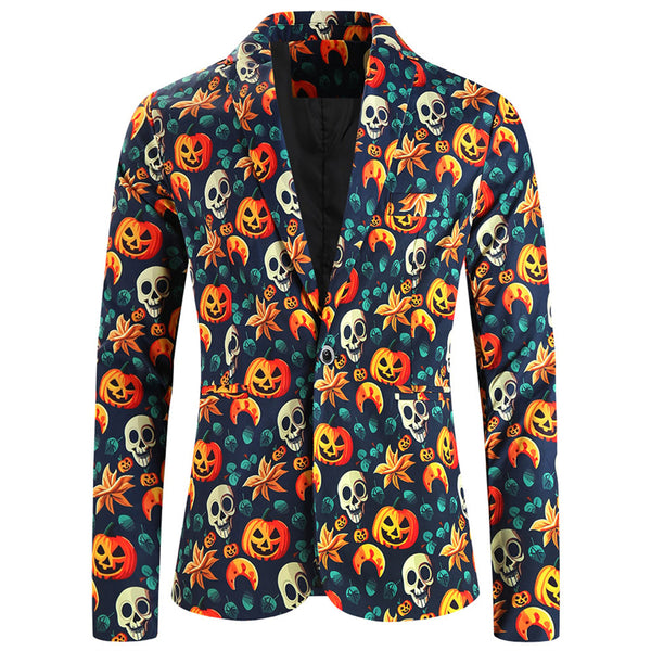 Men's Halloween Pumpkin Blazer #X125