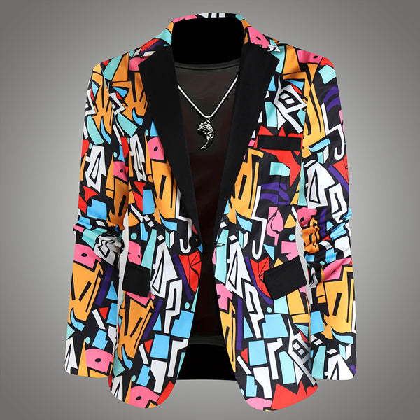 Men High Quality Print Blazers