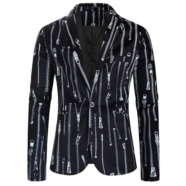 Men’s Trendy Zip Blazer #X326