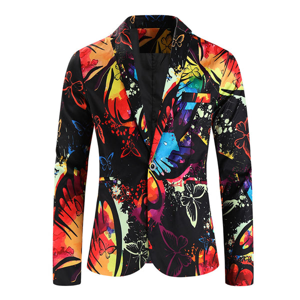 Men’s Colorful Floral Blazer #X1208