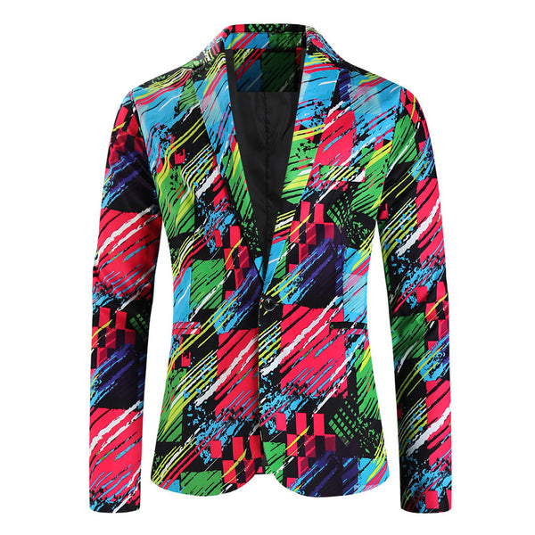 Men's Colorful Gradient Blazer #X1215