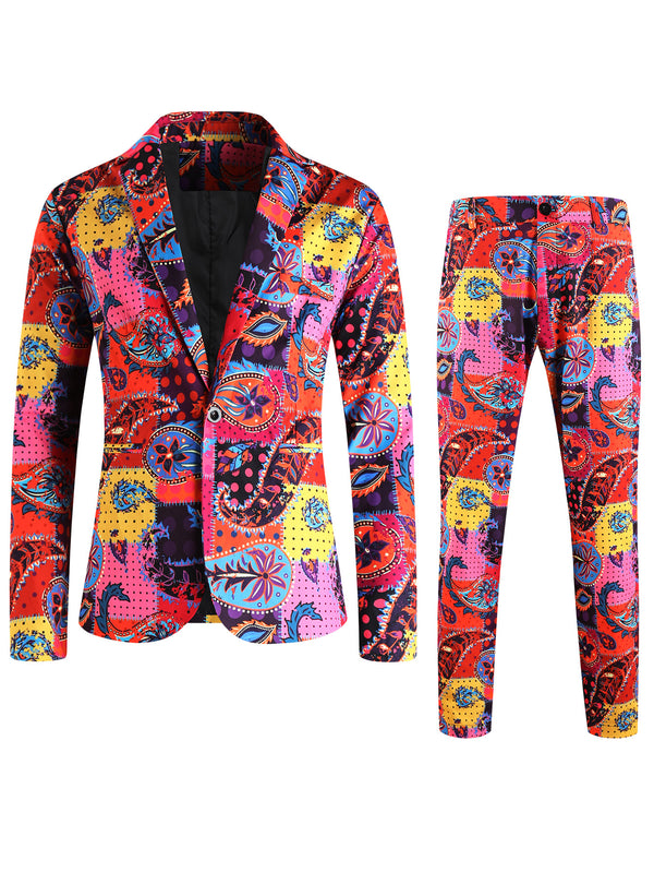 Men's Print Suit #2TZ2505