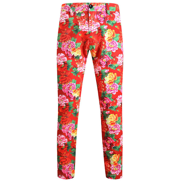 Floral Pattern Leisure Trousers