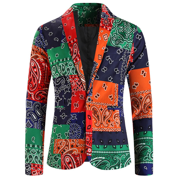 Men's Colorful Printed Blazer #X6104