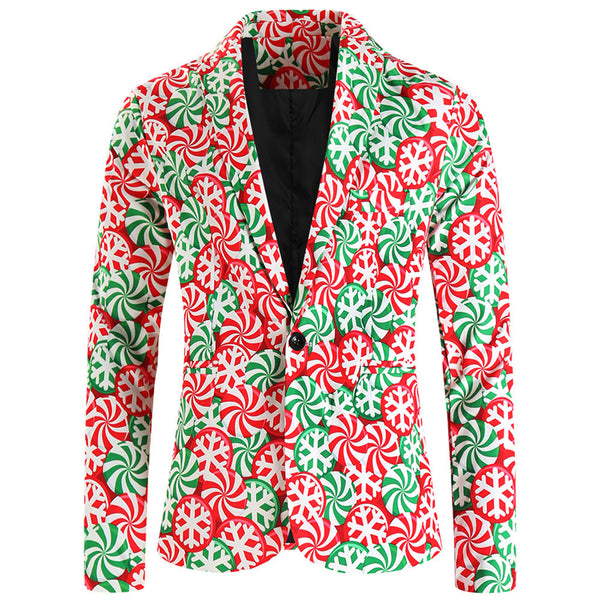 Men's Colorful Printed Blazer #X127