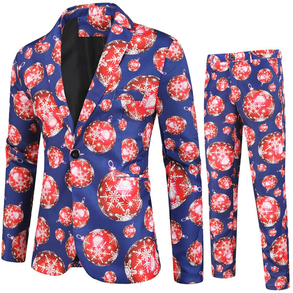 Men's Christmas Printed Suit #2TZ29