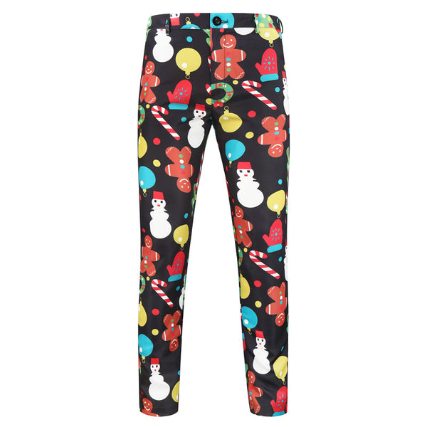 Men's Christmas Colorful Print Pants #XK32