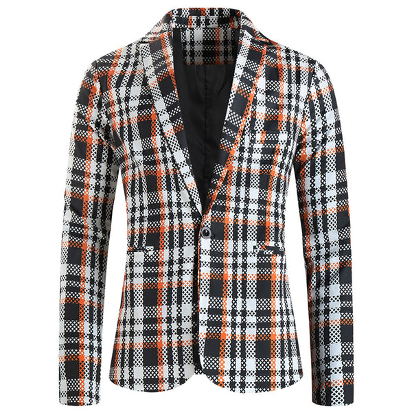 Men's Plaid Blazer #X6107