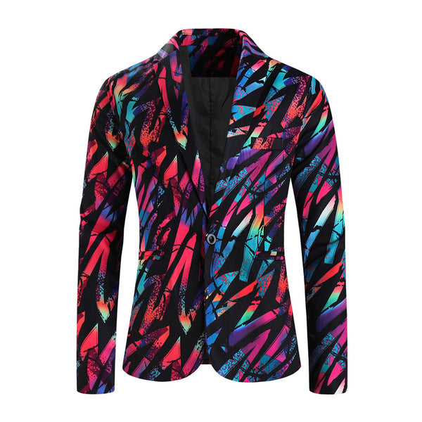 Men's Multicolor Print Blazer #X1212