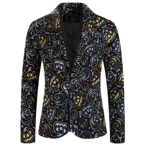 Men's Colorful Pumpkin Blazer #X122