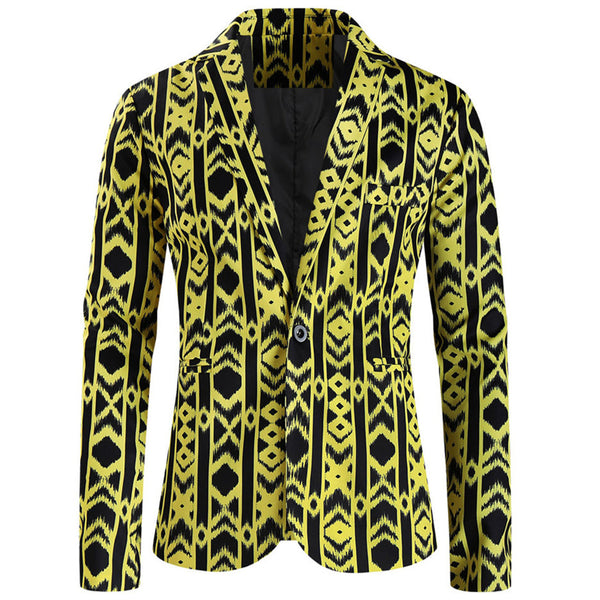 Men's Fashion Print Blazer #X338