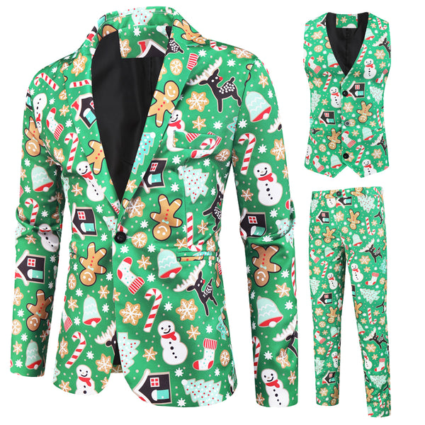 Men's Christmas Three Piece Suit #3TZMK31