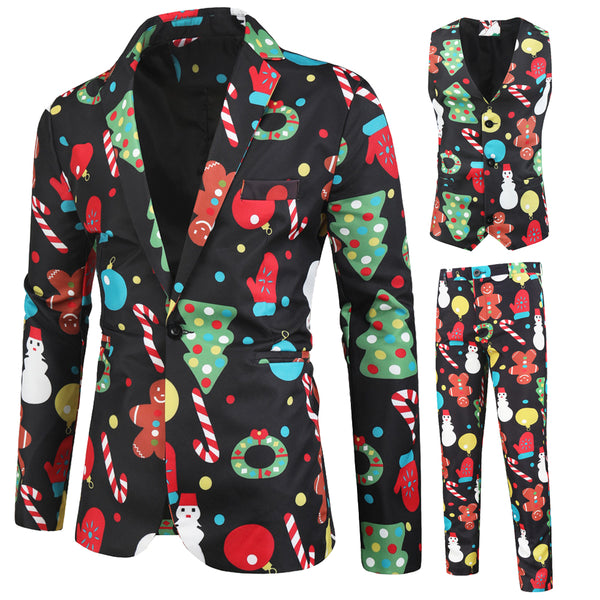 Men's Colorful Three Piece Suit #3TZMK32