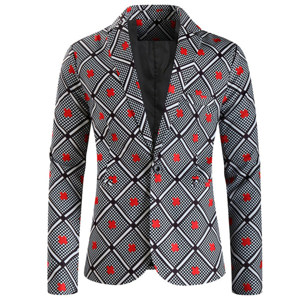 Men’s Elegant Pattern Blazer #X329