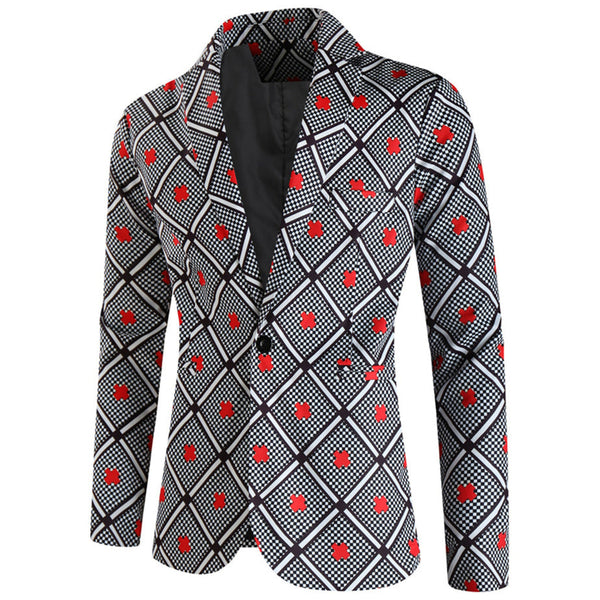 Men’s Elegant Pattern Blazer #X329