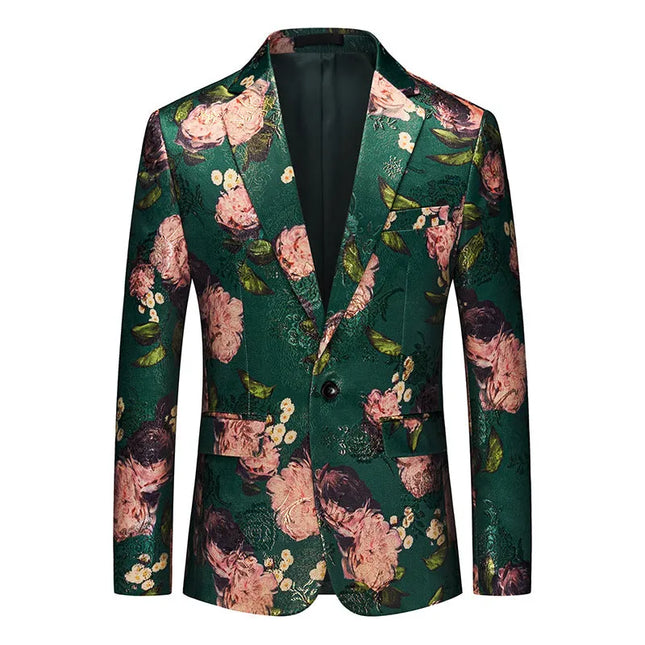 Men's Abstractionist Peony Blazer  #S8190