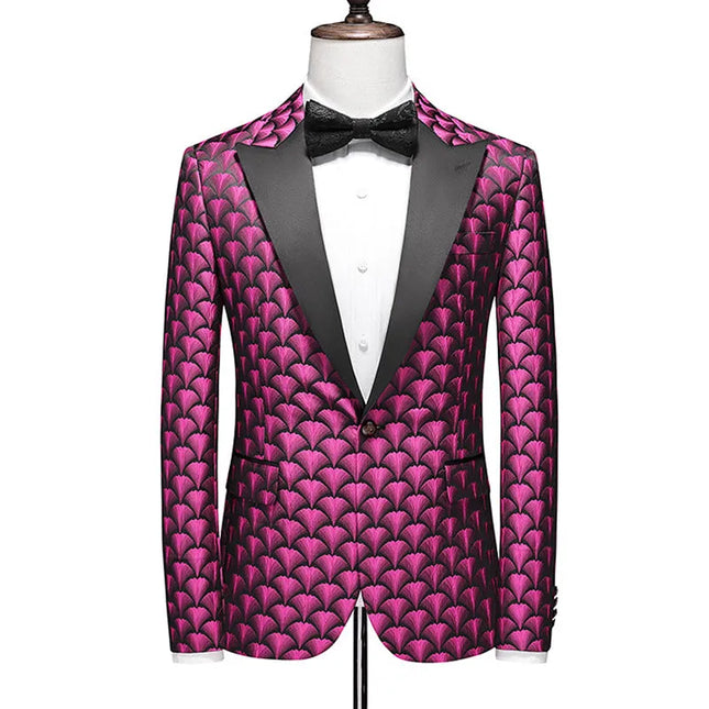 Men's Geometric Pattern Tuxedo  #S8182