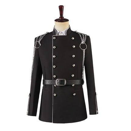 Men's Costume Chain Tuxedo #S8402 - Blazers | Black / XS