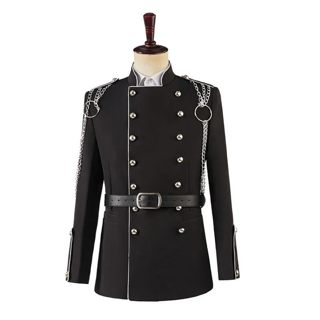 Men's Costume Chain Tuxedo #S8402 - Blazers | Black / XS