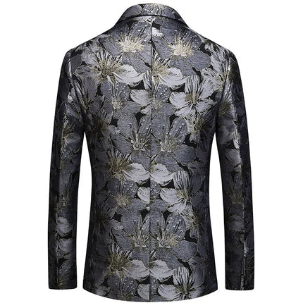 Men's Embroidered Flowers Blazer  #S8178