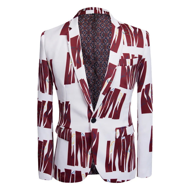 Men's Irregular Lines Suit  #M8025
