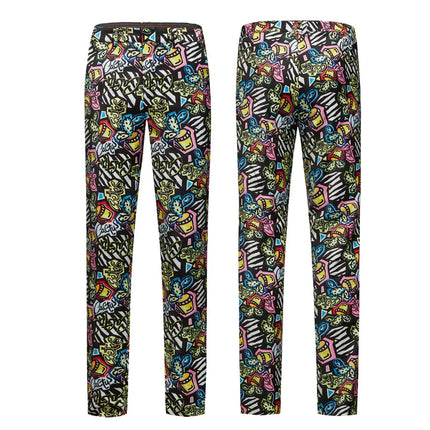 Men's Cactus Print Suit #M8018 - Suits | Multicolour / XS