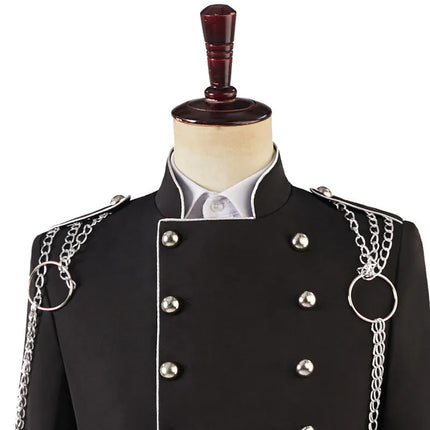 Men's Costume Chain Tuxedo #S8402 - Blazers | Black / XS