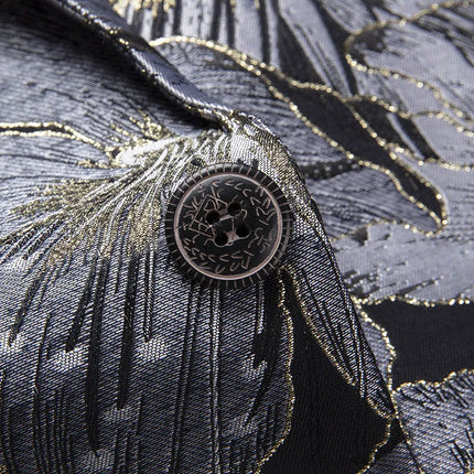 Men's Embroidered Flowers Blazer  #S8178