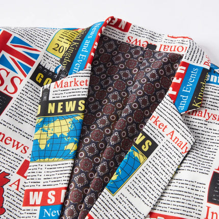Men's Map Print Suit  #M8036