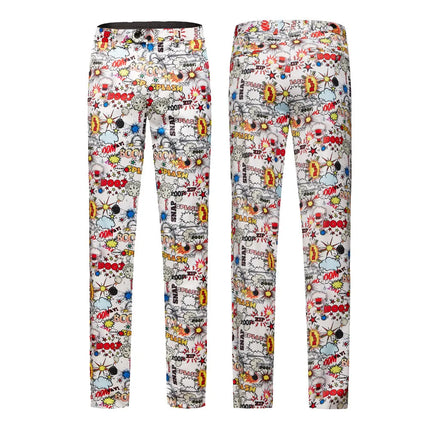 Men's Comic Print Suit  #M8037