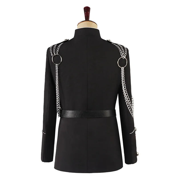 Men's Costume Chain Tuxedo #S8402 - Blazers | Black / XS