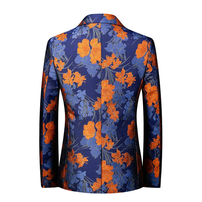 Men's Clashing Embroidery Blazer  #S8165