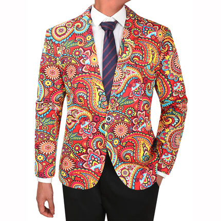 Men's Colorful Paisley Blazer #X320 - Blazers | Multicolour / M