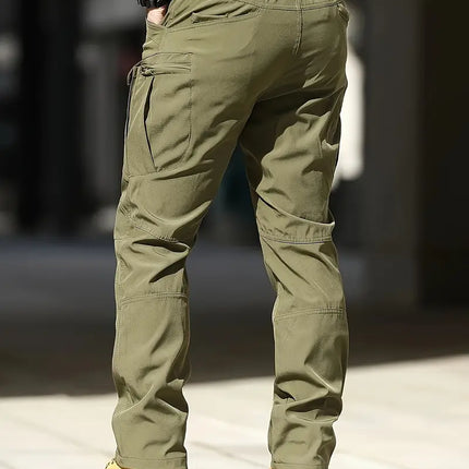 Men's Tactical Pants Multi-Pocket Cargo Work Pants Spring Fall - Pants | Black / S