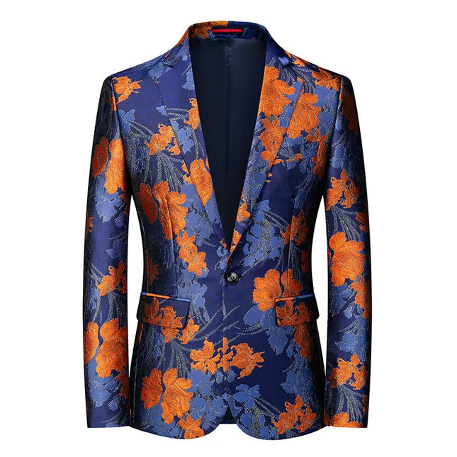 Men's Clashing Embroidery Blazer  #S8165