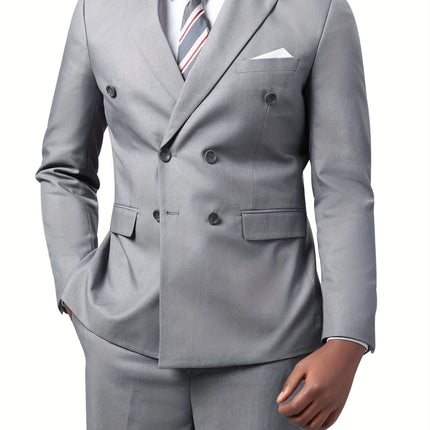 Men's Formal 2pcs Suit #25062390 - Suits | Light Gray / XS