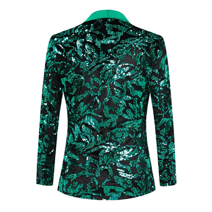 Men's Sparkling Mirage Abstract Tuxedo #S8340 - Blazers | Yellow / XS