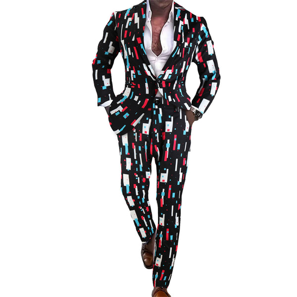 Men's Geometric Block Suit #2TZ-XX1138