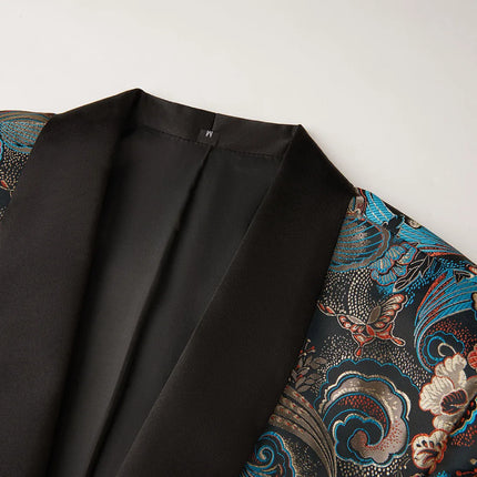 Men's Vintage Jacquard Tuxedo #S8099 - Blazers | Multicolour / XS