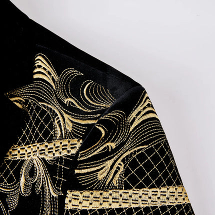 Men's Velvet Embroidered Blazer  #S8105