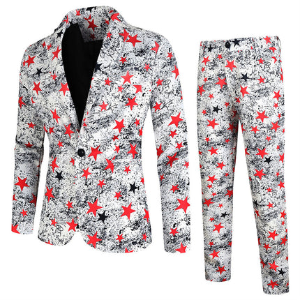 Men's Star Trendy Suit #2TZ157 - Suits | Multicolour / M