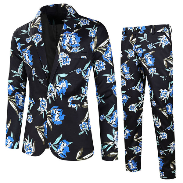 Men's Floral Print Elegant Suit #2TZ182