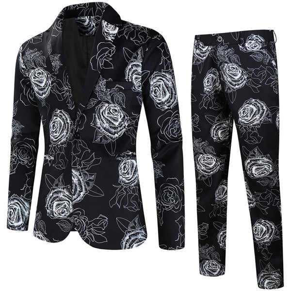 Men's Geometric Print Suit #2TZ-XX176