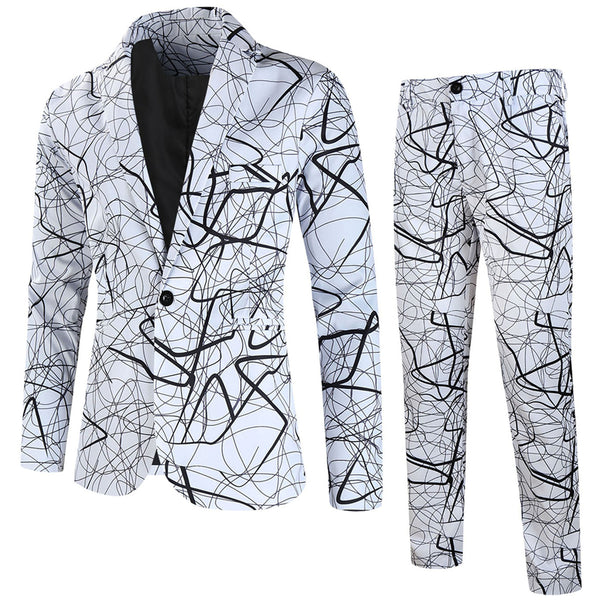 Men's Multi-color Printed Suit#2TZ-XX316