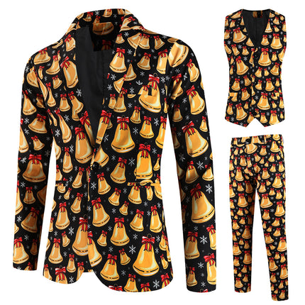 Men's Bell Three Piece Suit #3TZMK650 - Suits | Multicolour / M