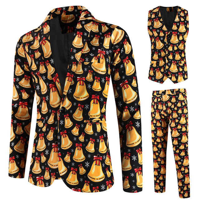 Men's Bell Three Piece Suit #3TZMK650 - Suits | Multicolour / M