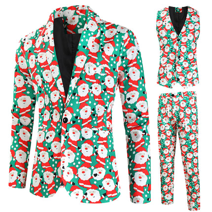 Men's Christmas Three-Piece Suit #3TZMK632 - Suits | Multicolour / M